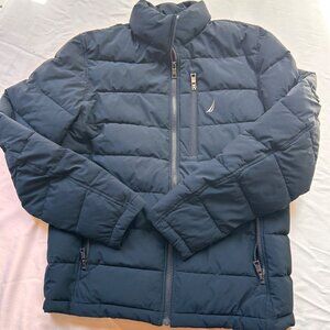 Men’s Nautica Quilted Puffer Jacket M Blue Outerwear